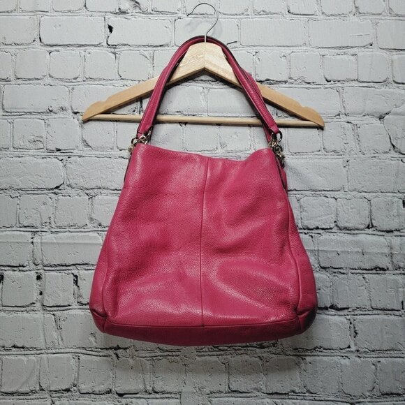 Coach Leather Madison Phoebe Pink Shoulder Bag Purse - Picture 1 of 16